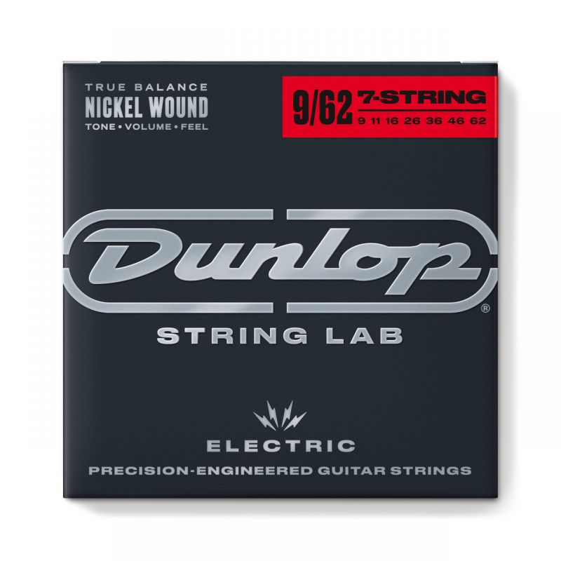 Набор струн DUNLOP DEN09627 NICKEL WOUND ELECTRIC GUITAR STRINGS 09-62 | 7-STRING